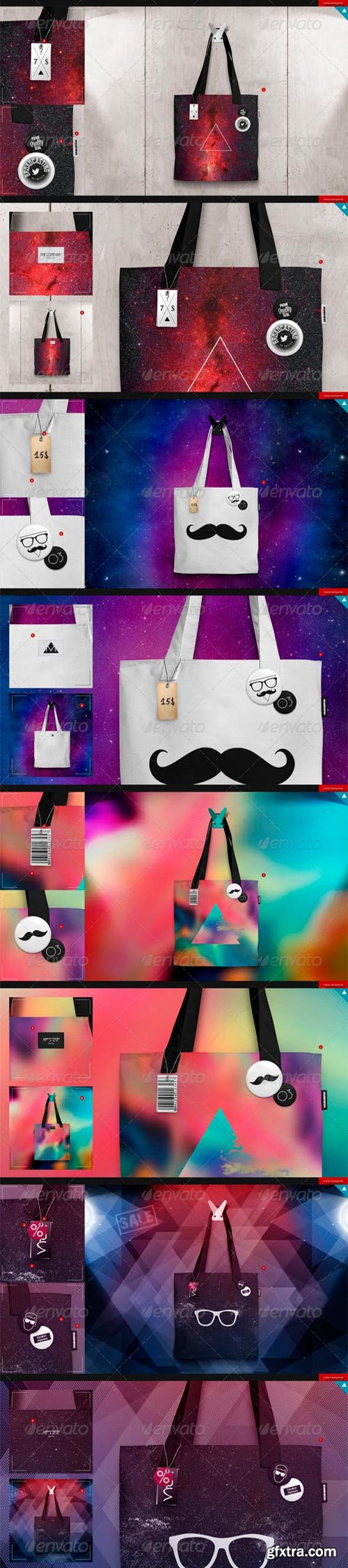 GraphicRiver - Tote (Linen) Bag 6 Scenes Mock-up 6862264