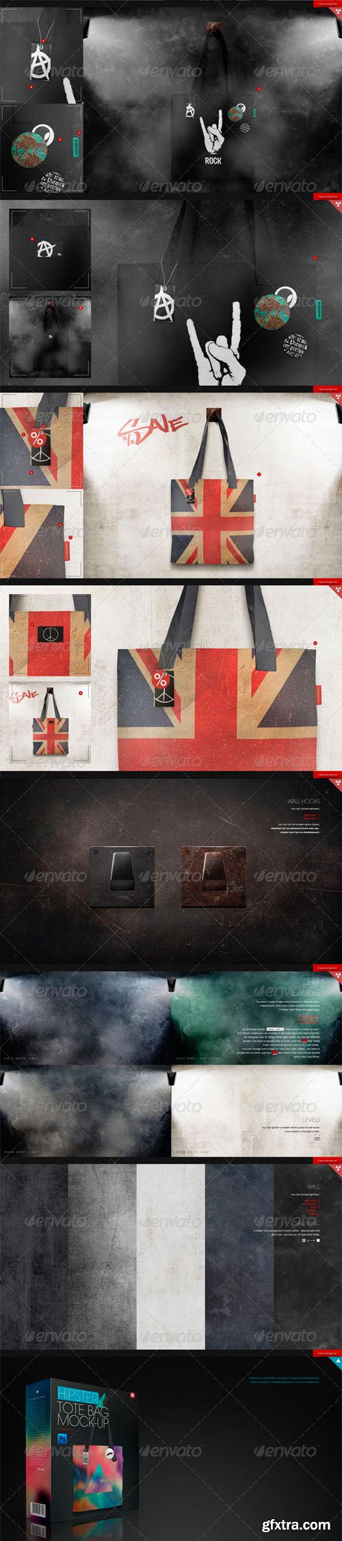 GraphicRiver - Tote (Linen) Bag 6 Scenes Mock-up 6862264