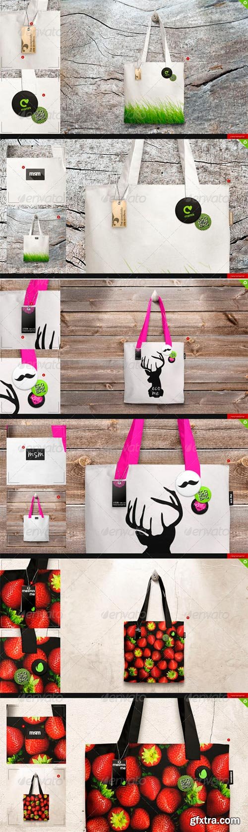 GraphicRiver - Tote (Linen) Bag 6 Scenes Mock-up 6862264