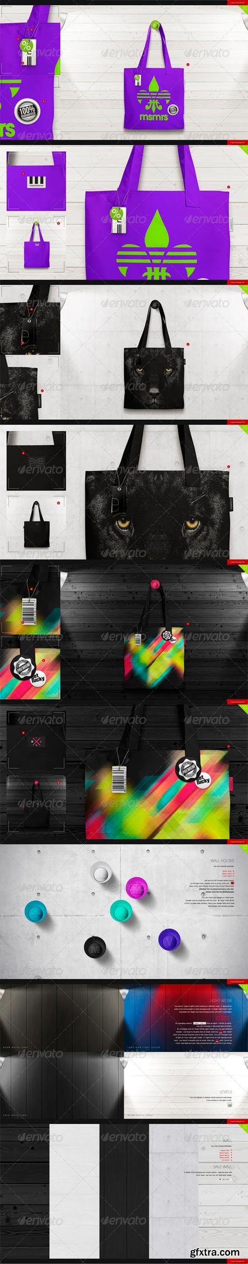 GraphicRiver - Tote (Linen) Bag 6 Scenes Mock-up 6862264