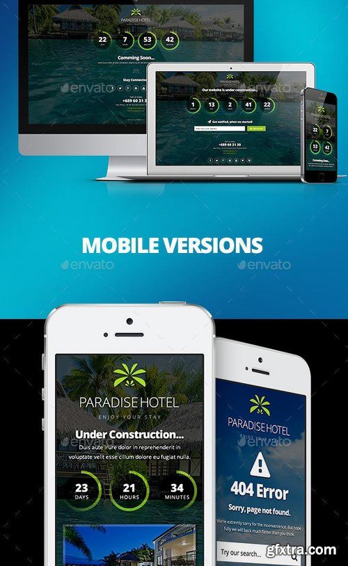 GraphicRiver Paradise Hotel Bundle: UI Kit, Emails, Banners 11731838