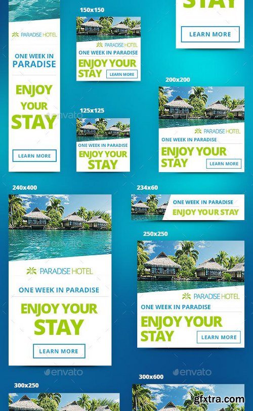 GraphicRiver Paradise Hotel Bundle: UI Kit, Emails, Banners 11731838