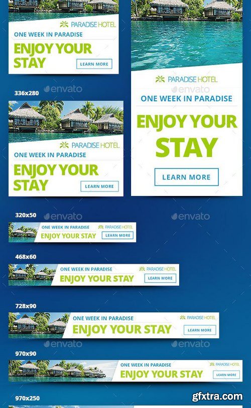 GraphicRiver Paradise Hotel Bundle: UI Kit, Emails, Banners 11731838