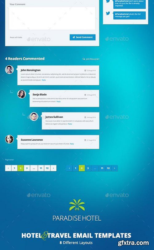 GraphicRiver Paradise Hotel Bundle: UI Kit, Emails, Banners 11731838