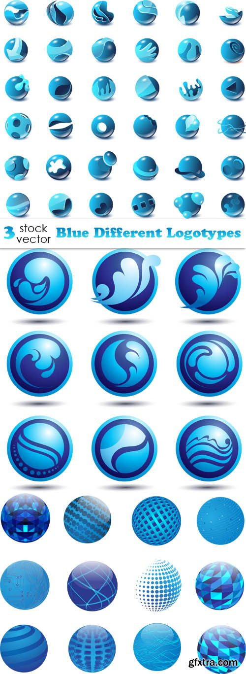 Vectors - Blue Different Logotypes