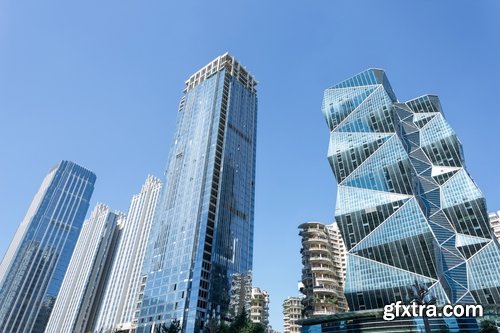 Collection of glass facade skyscraper building of glass and metal 25 HQ Jpeg