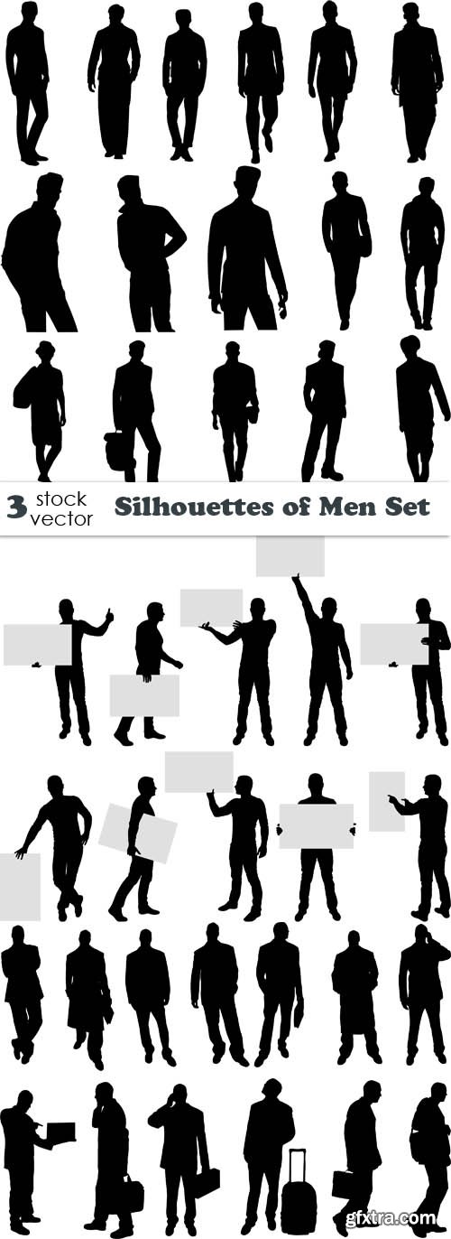 Vectors - Silhouettes of Men Set