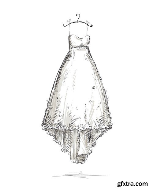 Sketches of dresses