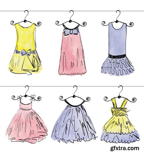 Sketches of dresses