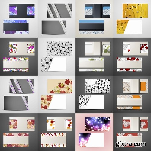 Vector image Collection of business card template visiting card 25 Eps