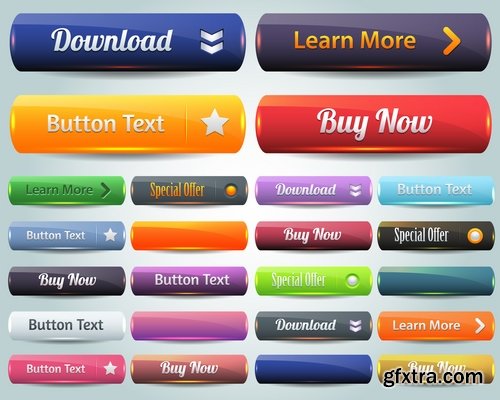 Collection of vector elements picture web design button icon tool 25 Eps