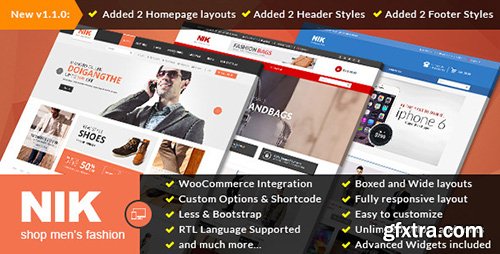 ThemeForest - Nik v1.2.0 - Responsive WooCommerce WordPress Theme - 9514470