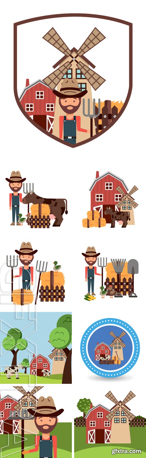 Stock Vectors - Farm concept design, vector illustration graphic