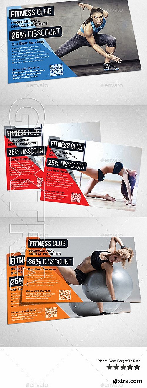 GraphicRiver - Health Sports Fitness Flyer Bundle 11769932