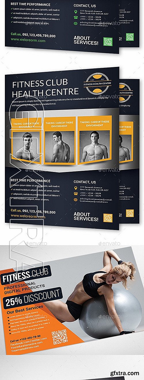 GraphicRiver - Health Sports Fitness Flyer Bundle 11769932