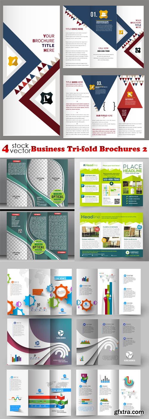 Vectors - Business Tri-fold Brochures 2