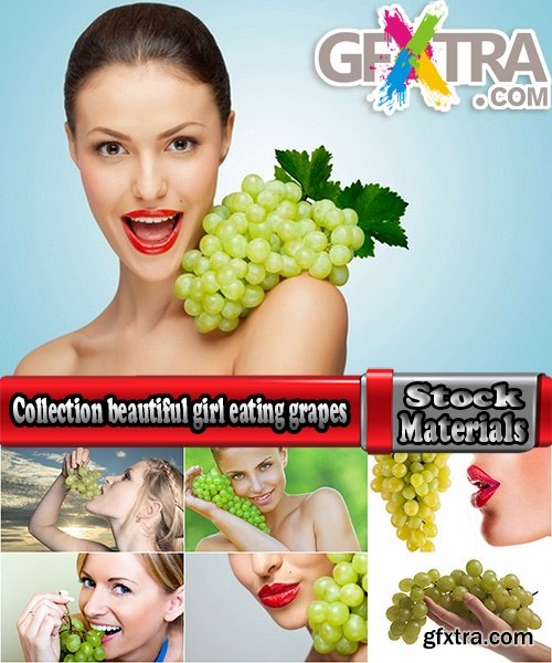 Collection beautiful girl eating grapes 25 HQ Jpeg