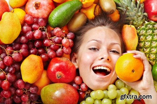 Collection beautiful girl eating grapes 25 HQ Jpeg