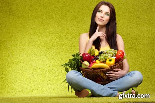 Collection beautiful girl eating grapes 25 HQ Jpeg