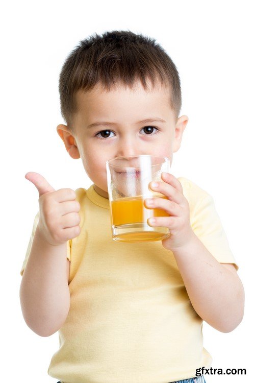 Child with glass of juice