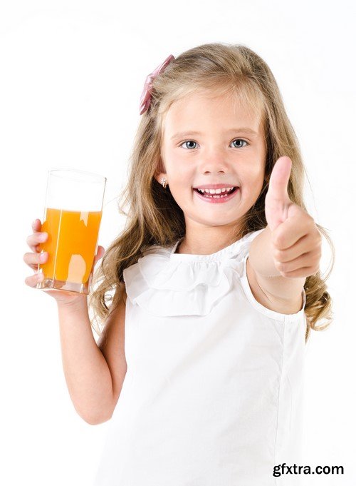 Child with glass of juice