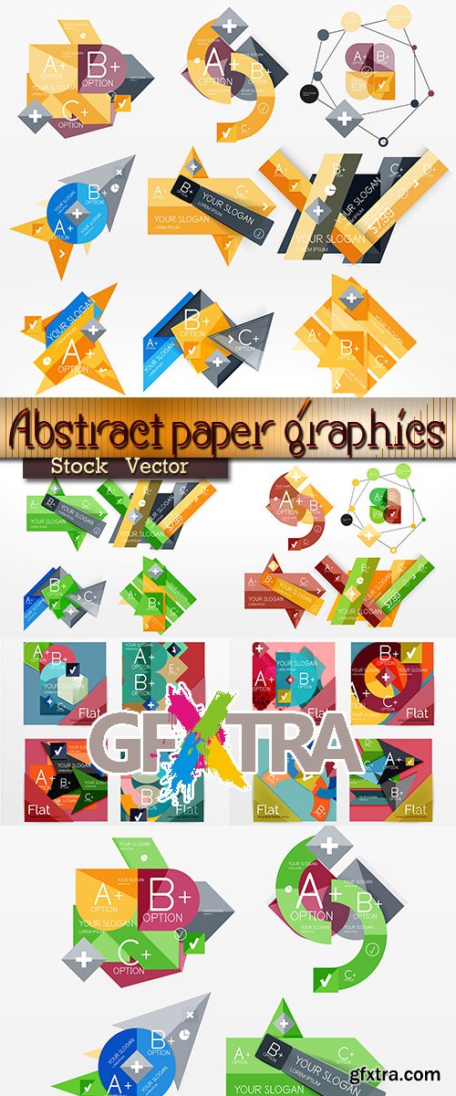 Infographics, web models - Abstract paper graphics