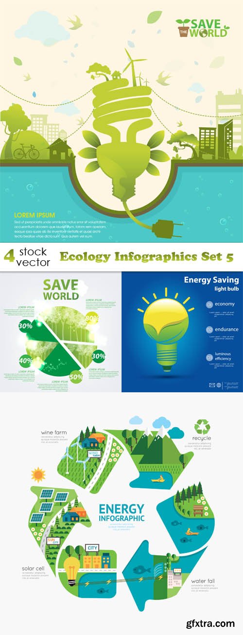 Vectors - Ecology Infographics Set 5