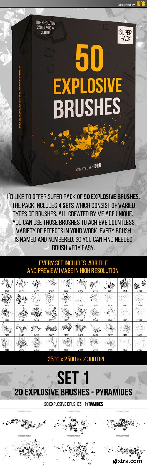 GraphicRiver - 50 Explosion Brushes 11033246