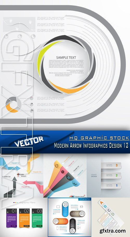 Stock Vector - Modern Arrow Infographics Design 12