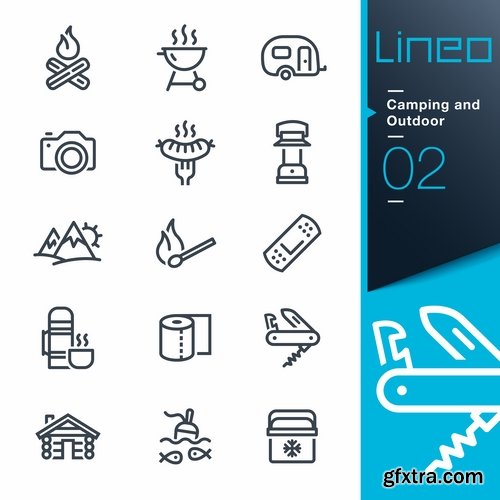 Collection of vector image various flat icons on various subjects 25 Eps