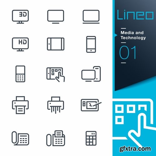 Collection of vector image various flat icons on various subjects 25 Eps