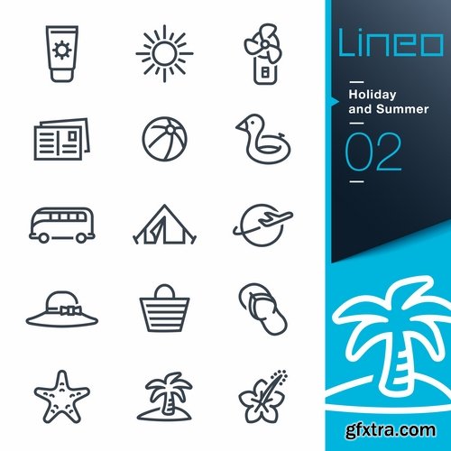 Collection of vector image various flat icons on various subjects 25 Eps