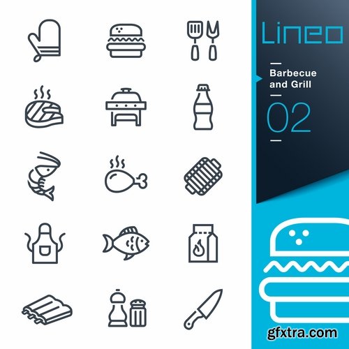 Collection of vector image various flat icons on various subjects 25 Eps