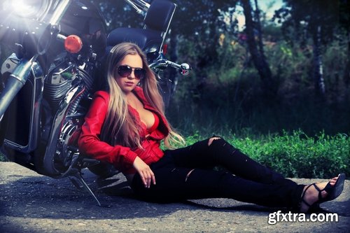 Collection beautiful girl on a motorcycle sport bike chopper 25 HQ Jpeg