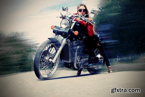 Collection beautiful girl on a motorcycle sport bike chopper 25 HQ Jpeg