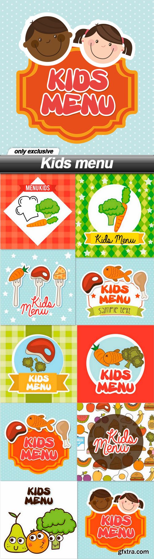 Kids menu - 10 EPS