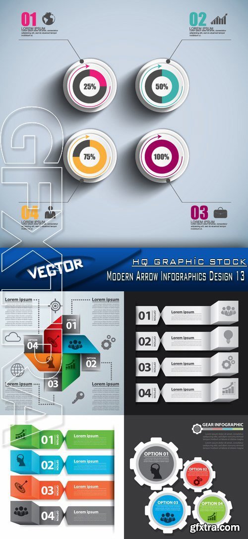 Stock Vector - Modern Arrow Infographics Design 13