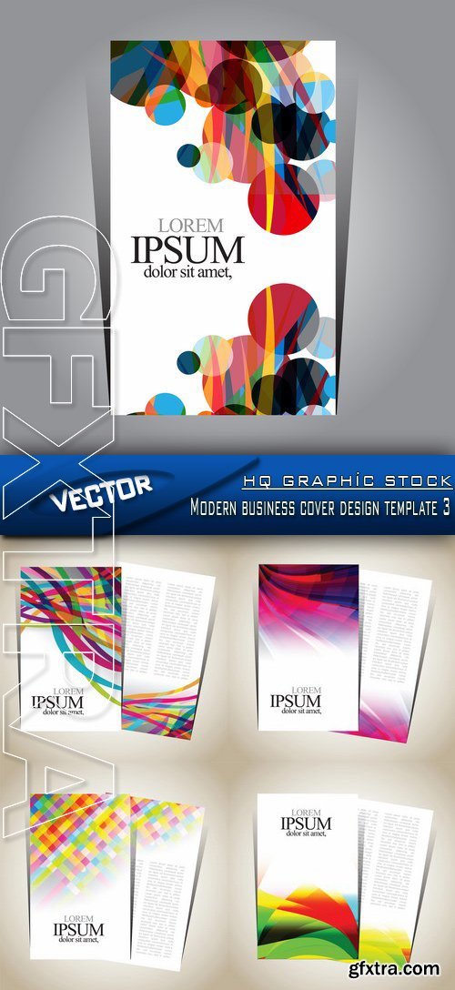 Stock Vector - Modern business cover design template 3