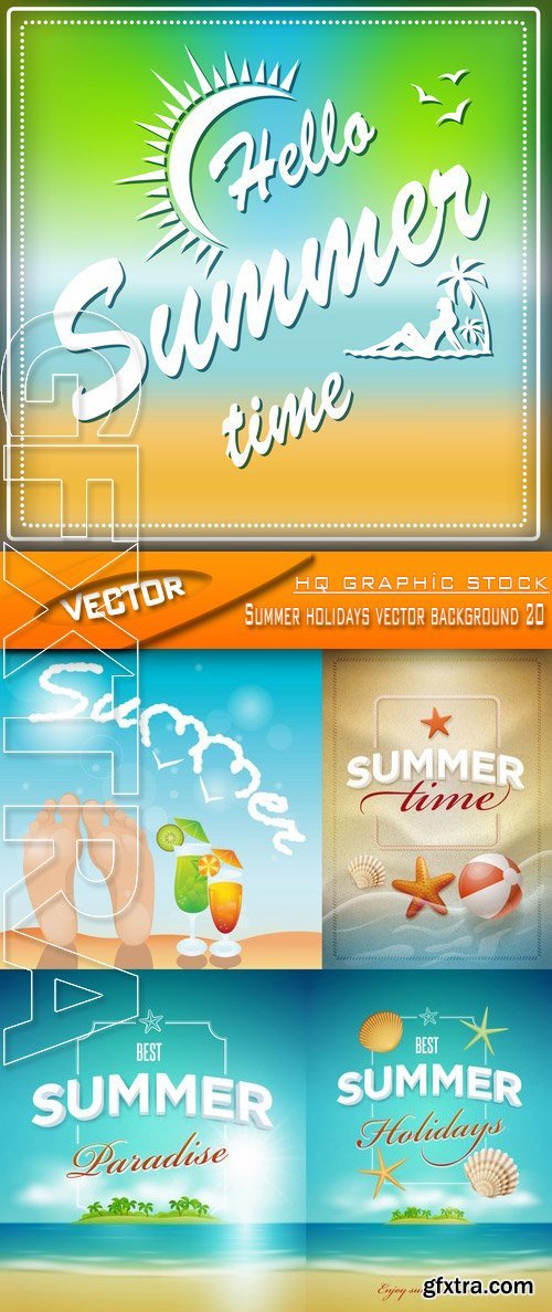 Stock Vector - Summer holidays vector background 20