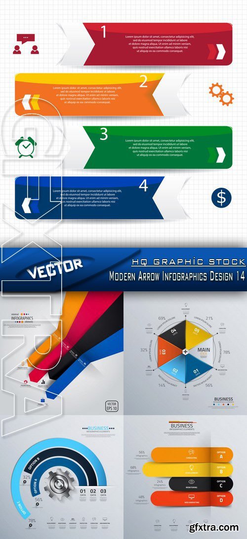 Stock Vector - Modern Arrow Infographics Design 14