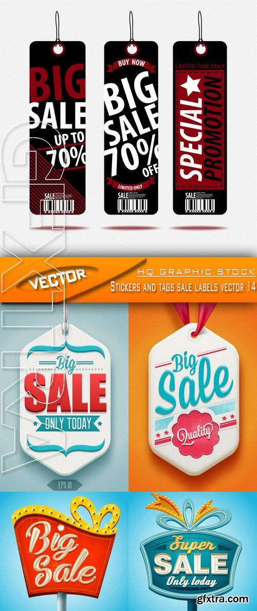 Stock Vector - Stickers and tags sale labels vector 14