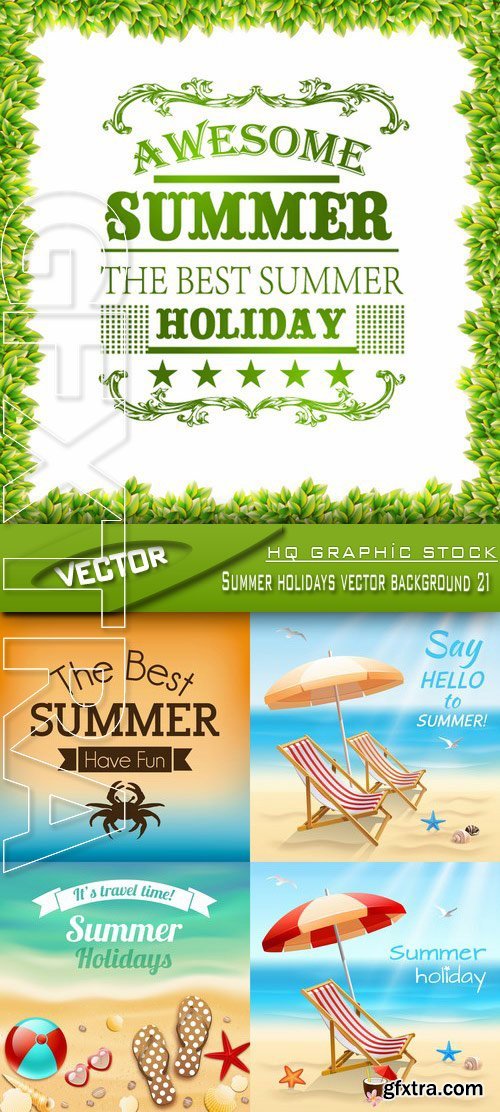 Stock Vector - Summer holidays vector background 21