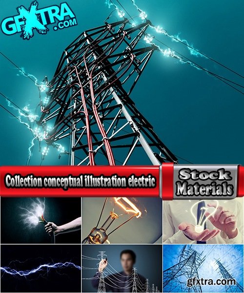 Collection conceptual illustration electric electricity cable wire lamp reliance 25 HQ Jpeg