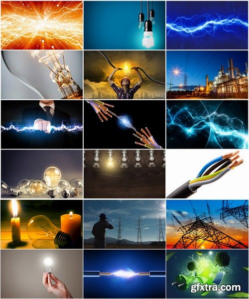 Collection conceptual illustration electric electricity cable wire lamp reliance 25 HQ Jpeg