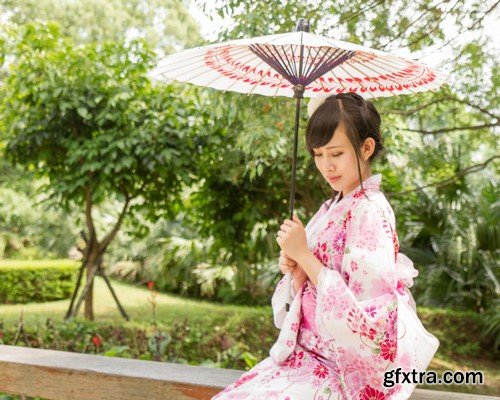 Girl in kimono