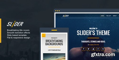 ThemeForest - Slider v1.0.1 - Responsive, Media Driven Ghost Theme - 10771699