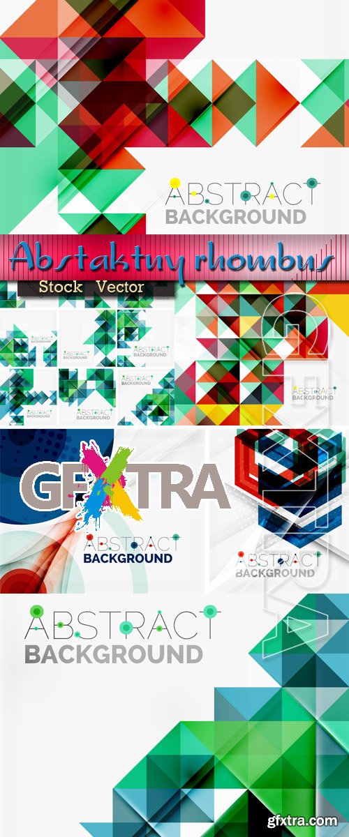 Collection backgrounds - Abstaktny rhombuses