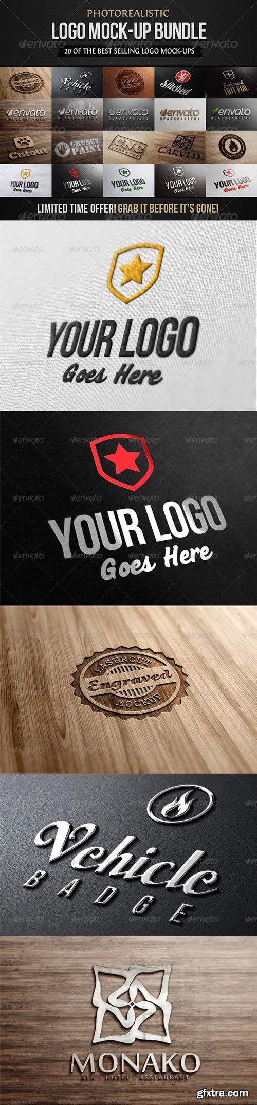 GR Photorealistic Logo Mock-Up Bundle - 6550647