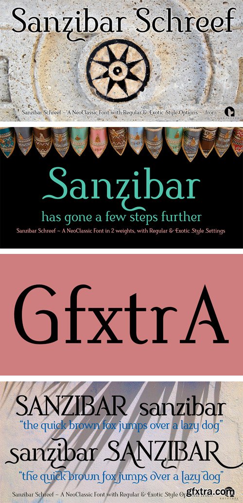 Sanzibar Schreef Font Family