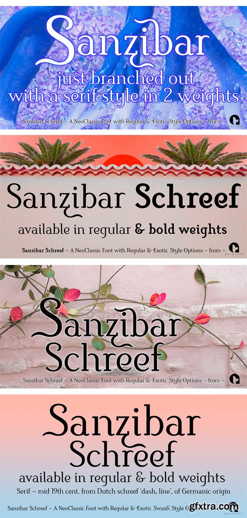 Sanzibar Schreef Font Family